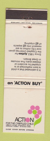 Matchbook Cover - Action for Crippled Children Horsham Sussex UK