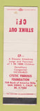 Matchbook Cover - Cystic Fibrosis Foundation San Diego CA