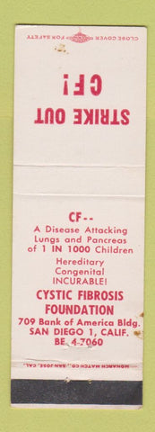 Matchbook Cover - Cystic Fibrosis Foundation San Diego CA