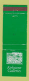 Matchbook Cover - Kirkstone Galleries Cumbria Ambleside UK WEAR
