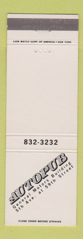 Matchbook Cover - Autopub New York City GM Building