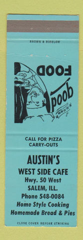 Matchbook Cover - Austin's West Side Cafe Salem IL
