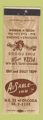 Matchbook Cover - Au Sable Inn Oscoda MI Pizza