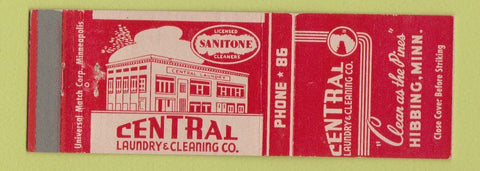 Matchbook Cover - Central Laundry Cleaners Hibbing MN