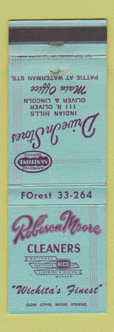 Matchbook Cover - Robinson Moore Cleaners Wichita KS