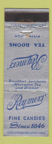 Matchbook Cover - Reymers' Tea Rooms Pittsburgh PA Candy WEAR
