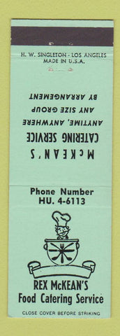 Matchbook Cover - Rex McKean's Catering Service Salt Lake City UT