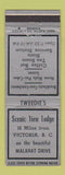 Matchbook Cover - Scenic View Lodge Victoria BC WEAR