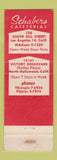 Matchbook Cover - Schabers Cafeteria Los Angeles North Hollywood CA