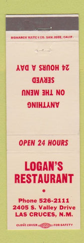 Matchbook Cover - Logan's Restaurant Las Cruces NM