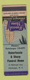 Matchbook Cover - Robertaccio Sharp Funeral Home Patchogue NY WEAR