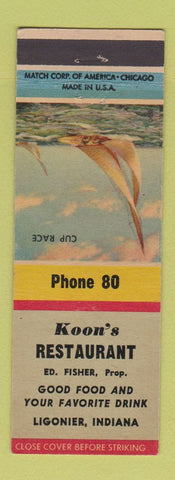 Matchbook Cover - Koon's Restaurant Ligonier IN