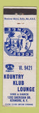 Matchbook Cover - Kountry Klub Lounge Kenmore NY WEAR