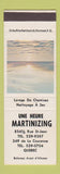 Matchbook Cover - Une Heure Martinizing Quebec QC