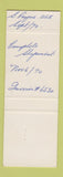 Matchbook Cover - Une Heure Martinizing Quebec QC