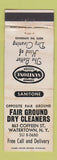 Matchbook Cover - Fair Ground Dry Cleaners Watertown NY WORN