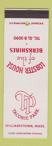 Matchbook Cover - Taconic Park Williamstown MA Lobster House DD Bean SAMPLE