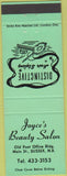 Matchbook Cover - Joyce's Beauty Salon Sussex NB mint green