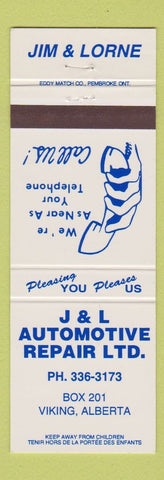 Matchbook Cover - J&L Automotive Repair Viking AB