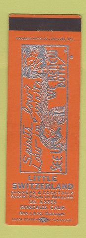 Matchbook Cover - Little Switzerland Gonzales CA