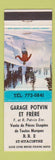 Matchbook Cover - Garage Potvin Et Frere St Hyacinthe QC