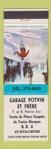 Matchbook Cover - Garage Potvin Et Frere St Hyacinthe QC