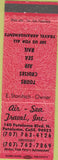 Matchbook Cover - Air Sea Travel Petaluma CA orange