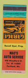 Matchbook Cover - Mac's Auto Service repair Portland ME