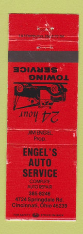 Matchbook Cover - Engel's Auto sErvice repair towing Cincinnati OH
