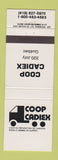Matchbook Cover - Coop Cadiex Auto Repair Quebec QC
