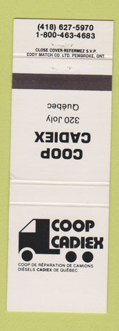 Matchbook Cover - Coop Cadiex Auto Repair Quebec QC