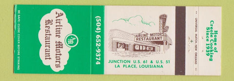 Matchbook Cover - Airline Motors Restaurant LaPlace LA