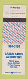 Matchbook Cover - Apache Sands Automotive towing repair Mesa AZ