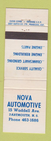 Matchbook Cover - Nova Automotive repair Darthmouth NS WEAR