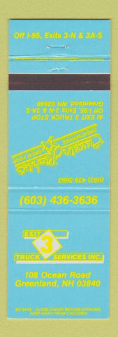 Matchbook Cover - Exit Truck Service Greenland NH oil gas Restaurant