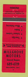 Matchbook Cover - Millgrove Motors Auto Repair towing Millgrove ON WEAR