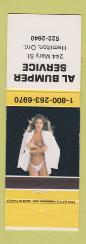 Matchbook Cover - Al Bumper Service auto repair Hamilton ON pinup