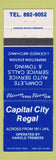 Matchbook Cover - Capital City Regal Auto Repair Ottawa? ON