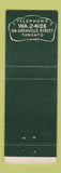 Matchbook Cover - Malloney's Catering Toronto ON