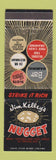 Matchbook Cover - Jim Kelley's Nugget Casnio Reno Lake Tahoe NV