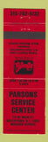 Matchbook Cover - Parsons Service Center Auto Repair towing Watertown NY