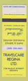 Matchbook Cover - Travelcare Regina Auto Repair Regina SK