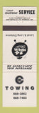 Matchbook Cover - CB Towing Canada