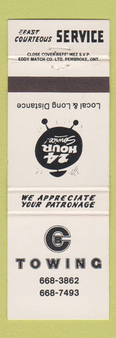 Matchbook Cover - CB Towing Canada