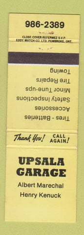 Matchbook Cover - Upsala Garage Auto Repair Canada WEAR YELLOW