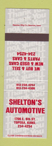 Matchbook Cover - Shelton's Automotive Sales Topeka KS