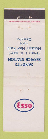 Matchbook Cover - Esso oil gas Sandpits Hyde Cheshire UK England