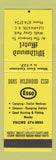 Matchbook Cover - Wildwood Motel Dons Esso oil gas Clearwater BC