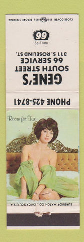 Matchbook Cover - Gene's South Street Phillips 66 oil gas pinup