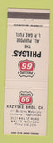 Matchbook Cover - Phillips 66 oil gas Krzyske Bros Waltz MI